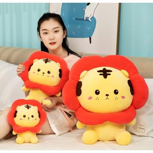 1pc 25/35/50cm Lovely Sunflower Tiger Plush Toys Plushie Dolls Kawaii Stuffed Soft Animal Pillow Home Decorative Dolls for Baby