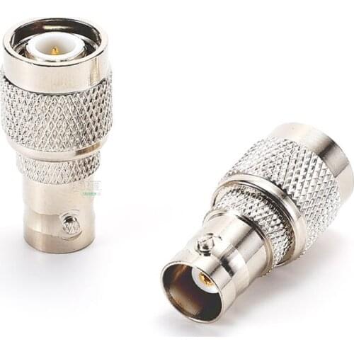 1Pcs TNC male to BNC female pure copper gold-plated 50 ohm RF adapter coaxial cable connector
