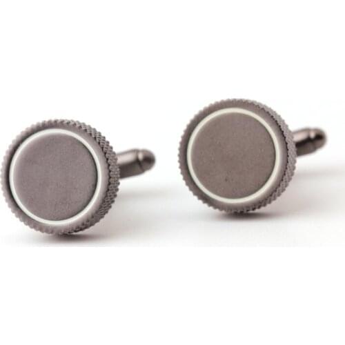 10pairs/lot Gunblack Round Cufflinks Copper Plating Cuff Links Retro Business Style Mens Jewelry Wholesale