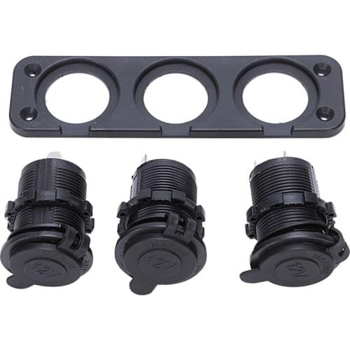 12V 3 Way Waterproof Car Cigarette Lighter Plug Socket Splitter Adapter Charger