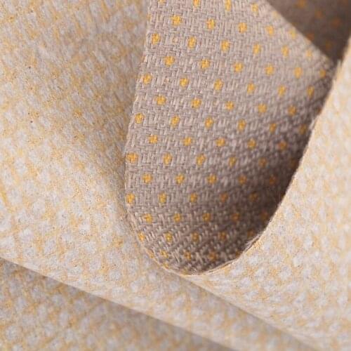1200D Thick Strong Linen Style Polyester Cotton Fabric Stripe Dot Cushion Table Sofa Curtain Upholstery Fabric 380g /Meter