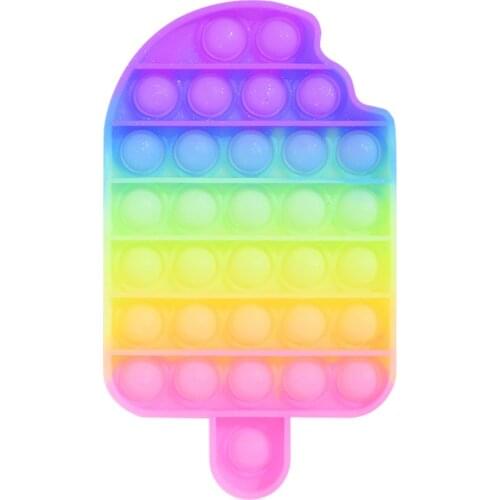 2021 Funny Push Bubble Fidget Toys Adults Children Reliver Stress Sensory Toy Rainbow Push Bubble Squishy Autism Antistress Toys