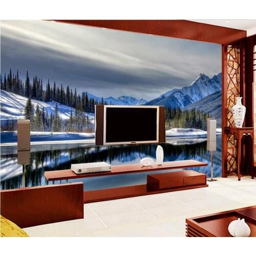 3d customized wallpaper Snow Mountain Plateau 3D landscape Home Decoration photo wallpaper for walls