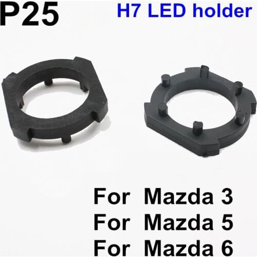 Rockeybright H7 Car headlight adapter for Mazda 3 LED H7 Bulb Holder Adapters socket base retaining clip for led headlight bulbs