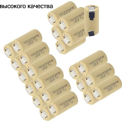 24 pcs real capacity guaranteed Moscow warehouse 1300mAh SC batteries NICD sub C battery 1.2V akkus for sweeper for makita