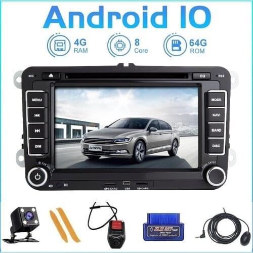 ZLTOOPAI Car Multimedia Player 2 Din Android 10 Car DVD Player For VW/Volkswagen/Golf/Polo/Tiguan/Passat/SEAT/Leon Autoradio