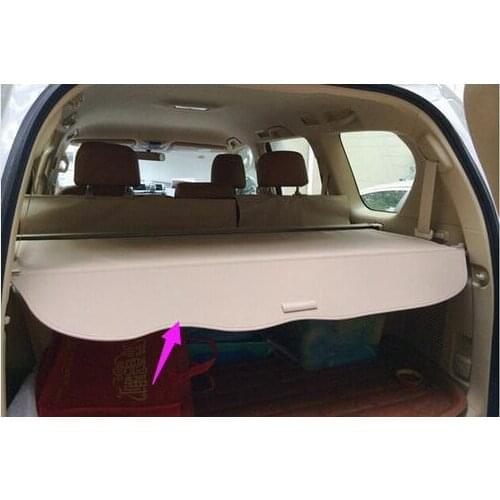 Beige rear trunk shade Cargo Cover Security for toyota Prado FJ150 2014 2015