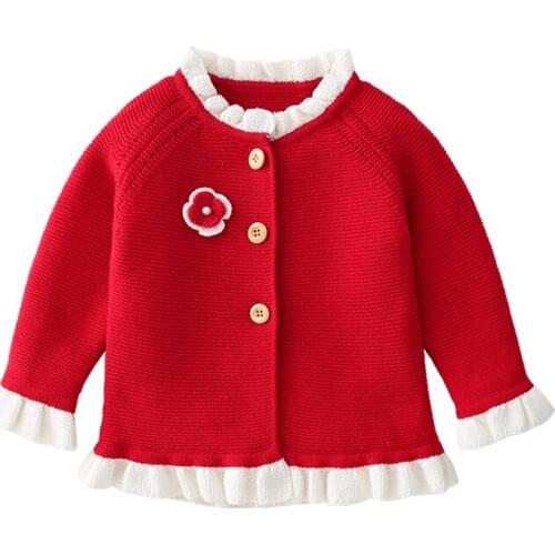 IYEAL Baby Sweater Princess Girls Cardigan Cotton Newborn Baby Girls Sweater Coat Knit Baby Clothes Toddler Baby Cardigan Jacket