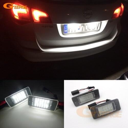 For Opel Astra J Sports Tourer Estate 2010-2015 Ultra Bright smd Led License plate lamp light No OBC error car Accessories