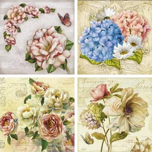 Evershine 5D Diamond Painting Flowers Picture Of Rhinestones Embroidery Complete Kit Cross Stitch Crystal Painting Wall Stickers