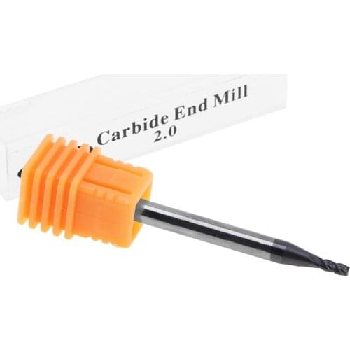 Milling Cutter 2mm 4 Flute Alloy Carbide Mill Tungsten Steel End Mill Cutter with Super Hard Straight Shank for Processing