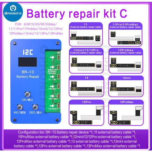 I2C BR-11 Battery Health Corrector For iPhone 11-12 Pro Max Removing Battery Error Health Warning Calibrate iPhone Battery Tool