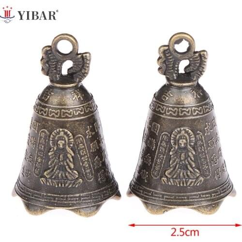 Hot Sale New 1PC Alloy Antique Bell Chinese Mini Sculpture Pray Guanyin Buddha Bell Shui Feng Bell