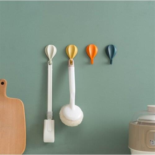 Air Balloon Pattern Sticky Hooks Wall-mounted Kitchen Seamless Self-adhesive Hooks Punch-free Keys Holder Home Accessories