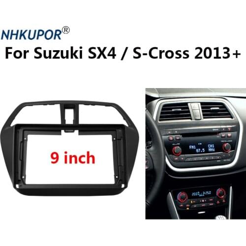 9 Inch Car Radio Frame Kit For Suzuki SX4 / S-Cross 2013+ Auto Stereo CD/DVD Dash Fascia Mount Trim Panel Faceplate