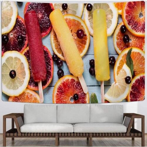 Candies Ice Cream Print Wall Hanging Food Series Picnic Blanket Wall Clothes Home Decor Custom for Bedroom Thin Bedspread