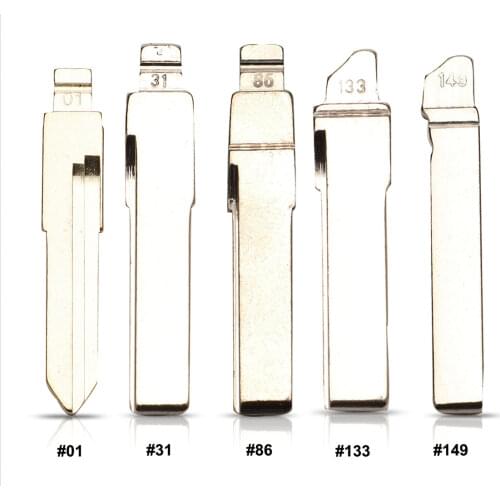 Jingyuqin #01 #31 #86 #133 #149 Car key Blade for Audi VW Polo Passat B5 Tiguan Golf Santana Bora Seat Skoda HU66 Auto Key Blank