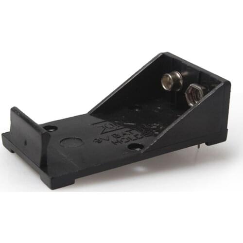 MasterFire 20pcs/lot Single Slot 1 x 9V Cells Battery Clip Holder Storage Box with Pin Batteries Case for Soldering Connecting