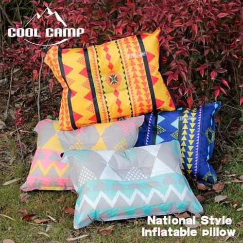 New Outdoor Camping Pillows Automatic Inflatable Cushion Leisure Car Ethnic Style Pillows In Nice Design Portalbe Small Volume