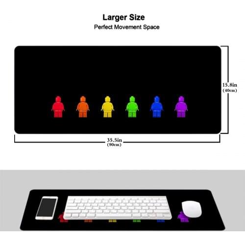 Extra Large Mouse Pad Big Computer Gaming Mousepad Anti-slip Natural Rubber Design-Legos with Locking Edge Gaming Mouse Mat