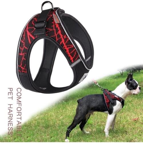Pet Dog Harness for Bulldog Chihuahua Small Medium Dogs Nylon Breathable Padded Puppy Reflective Harnesses Vest