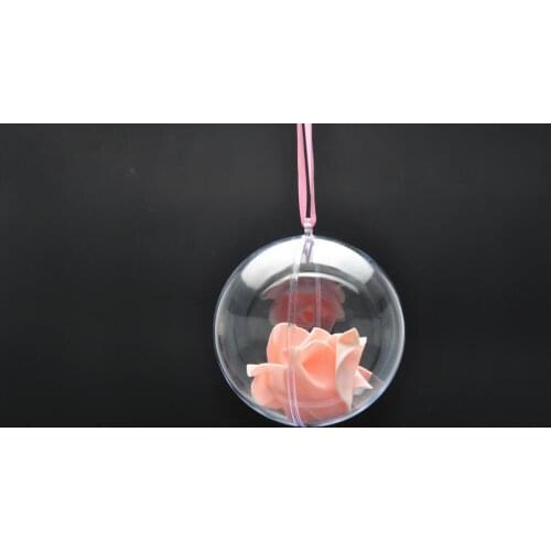 100pcs/Lot 8cm Clear Christmas ball Transparent Christmas balls Christmas Tree hanging ball wedding marriage party decorations