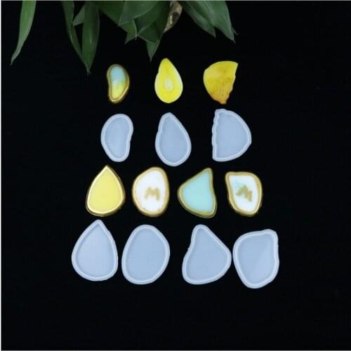 DIY Crystal Epoxy Tag Silicone Mold Pendant Mirror Handmade Jewelry Settable mould