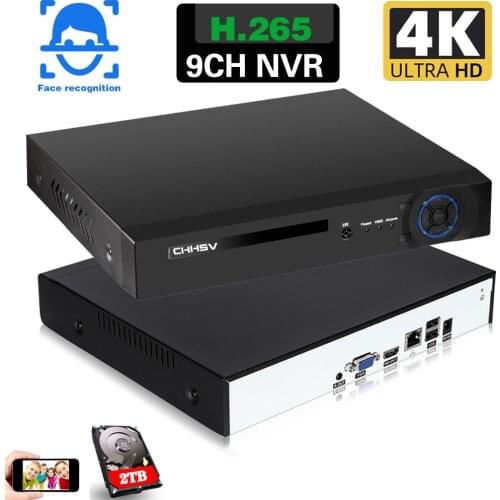 H.265 8 Channel NVR 4K Network Video Recorder 8CH CCTV Video Surveillance Recorder For IP Camera 4K 9CH NVR 5MP ONVIF XMEYE HDD