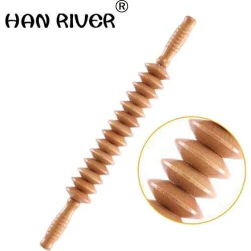 No paint color rounds of coarse yoga meridian rods full-body massage stick rolling back massage lamented the waist neck leg w