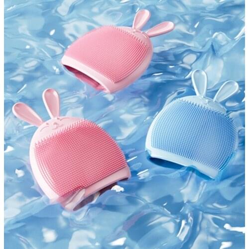 Rabbit Shape Silicone Face Cleansing Brush Gentle Clean The Skin Deeply Exfoliating Skin Care Tool Baby Shampoo Softy Brush