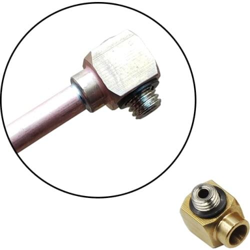 M5 Angled Solder Connector 4mm OD Copper Pipe Hydraulic Oil Cylinder For RC 1/12 Trailer car Parts