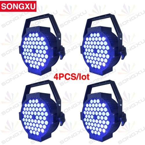 SONGXU 4pcs/lot 54x3W RGB 3IN1 Flat Led Par Cans Light 7 DMX Channels Tricolor Slim LED Par Cans/SX-PL5403B