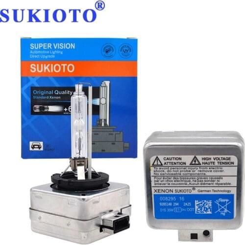 SUKIOTO 2PCS 35W D1S 5000K Xenon Standard D4S Original Xenon D2S 8000K HID Headlight D3S 6000K Car Bulb Auto Lamp OEM Quality