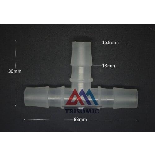 15.8mm T tpye equant Connector Equal Tube Joiner Material PP Plastic Fitting Fish Tank Airline Aquarium
