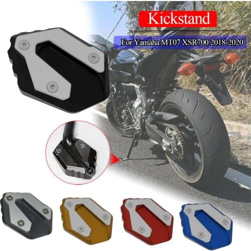 For YAMAHA MT07 FZ07 Tracer 700 GT 700GT XSR700 2020 2019 2018 CNC Kickstand Foot Side Stand Extension Pad Support Plate Enlarge