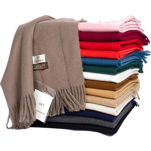 Winter Soft Warm Cashmere Scarf For Women Wool Scarves Khaki Winter Poncho Black Mens Cashmere Scarfs Female Shawl Red Pashmina