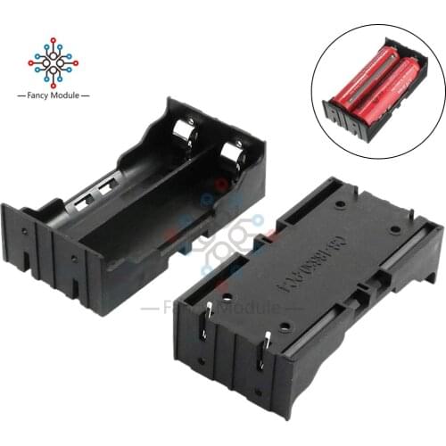 Diymore 2 Slots 3.7V 18650 Lithium Battery Storage Box Holder Plastic Batteries Case with Pin