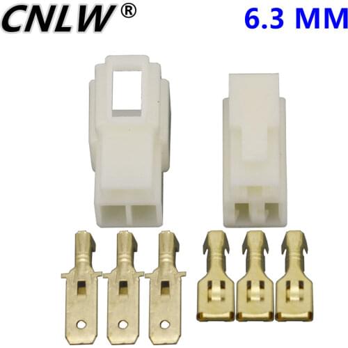 All New 3 Pin DJ7031-6.3-11/21 ABS Plastic Electrical Wire Connectors Plug Male and female Automobile Connector