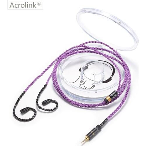 Acrolink 1.2m 8 core silver plated High Qulity DIY Upgraded Earphone Cable Repair Replacement With IE80 Interface For 2.5 XLR