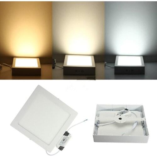Free shipping Dimmable 25W Super Bright Square LED Surface Mounted Ceiling Light SMD 2835 Panel Light For home illumination Rate