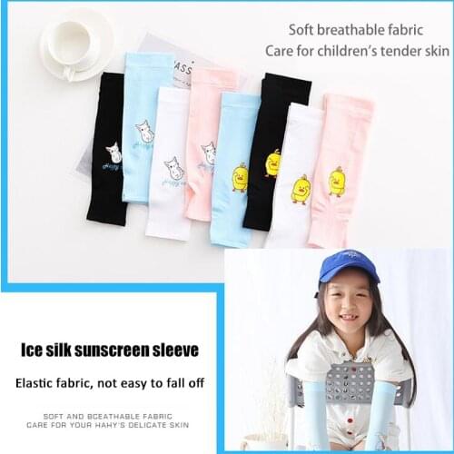 Child Oversleeve Sun Protection Kids Cartoon Arm Cooling Sleeve UV Protection Sleeves Cuffs Breathable Running Arm Sleeves