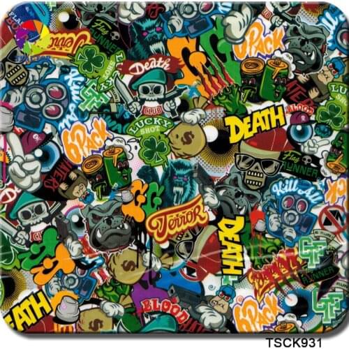 TSAUTOP Free shipping Size 0.5m x 2m/10m hydro graphic water transfer printing film liquid image hydrographic film WDF931