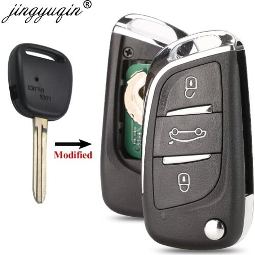 Jingyuqin 1 Side Button 312Mhz /314Mhz Car Remote Key For TOYOTA Carina Estima Harrier Previa Corolla Celica TOY41 TOY43 Blade