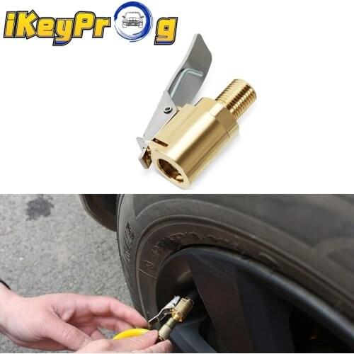 Car Wheel Tyre Tire 8mm Clip Brass Air Chuck Inflator Pump Valve Connector Clamp Adapter