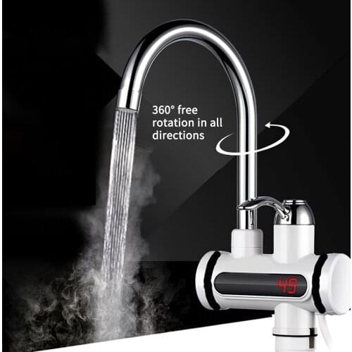 Kitchen Electric Water Heater Tap Instant Hot Water Faucet Heater Cold Heating Faucet Tankless Instantaneous Water Heater