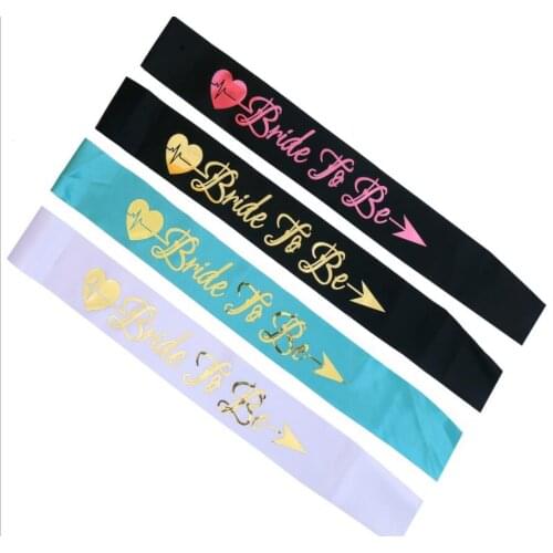 12pcs/Lot Hen Party Sash Satin Team Bride To Be Bridal Shower Bachelor Party Sash Banner Wedding Event Decorations Sup