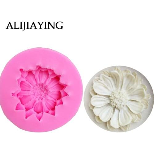 M0818 Chrysanthemum Flower 100% Food-Grade Silicone Baking Molds, Cake Fondant Decorating Tools, Silicone Molds