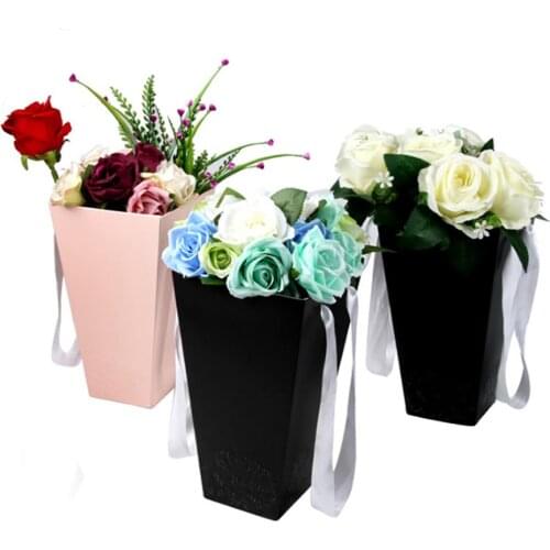 Fashion Hugs Barrels Flower Bouquet Box Popcorn Bucket Shop Gift DIY Vase