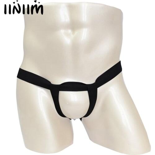 Porno Lingerie Men Sexy Bandage G-string Underwear with Slidable Penis Hole Sissy Tangas Underpant Open Crotch Jockstrap Panties