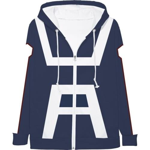 2019 New StyleMy Hero Academia Hoodie Sweatshirt Jacket Casual Oversized Hoodie Plus Size 4XL Zipper Merchandise Anime